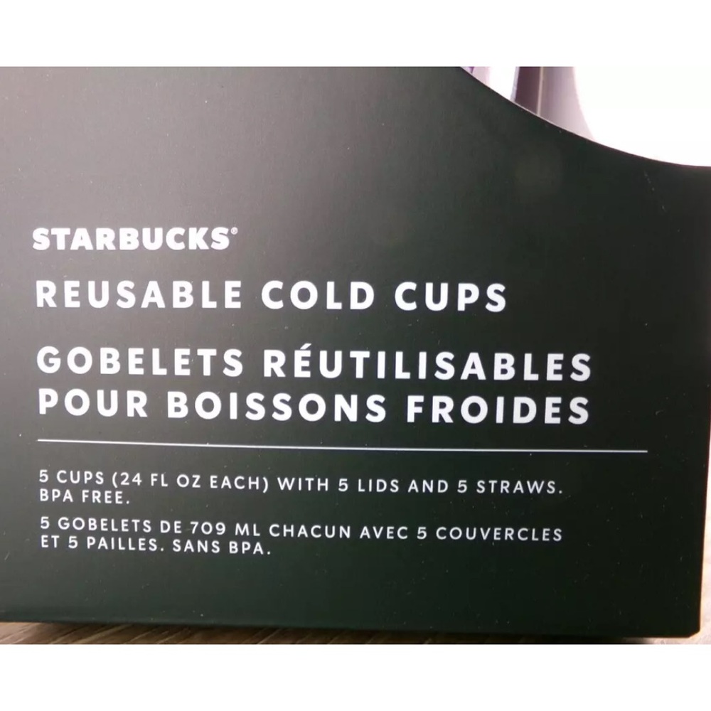 NWT Starbucks Reusable Cold Cups (Set of 5) - Picture 6 of 8